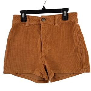Billabong Womens Corduroy Shorts Size 26 Rust Orange High Rise